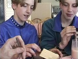 Matt and Nick at the café